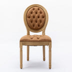 Set of 2 French Style Solid Wood Antique Dining Chairs-2