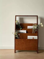 Vintage Wooden Magazine Rack-3