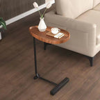 C-shaped Brown Side Table-3