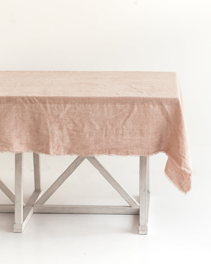 Stone Washed Linen Tablecloth-0