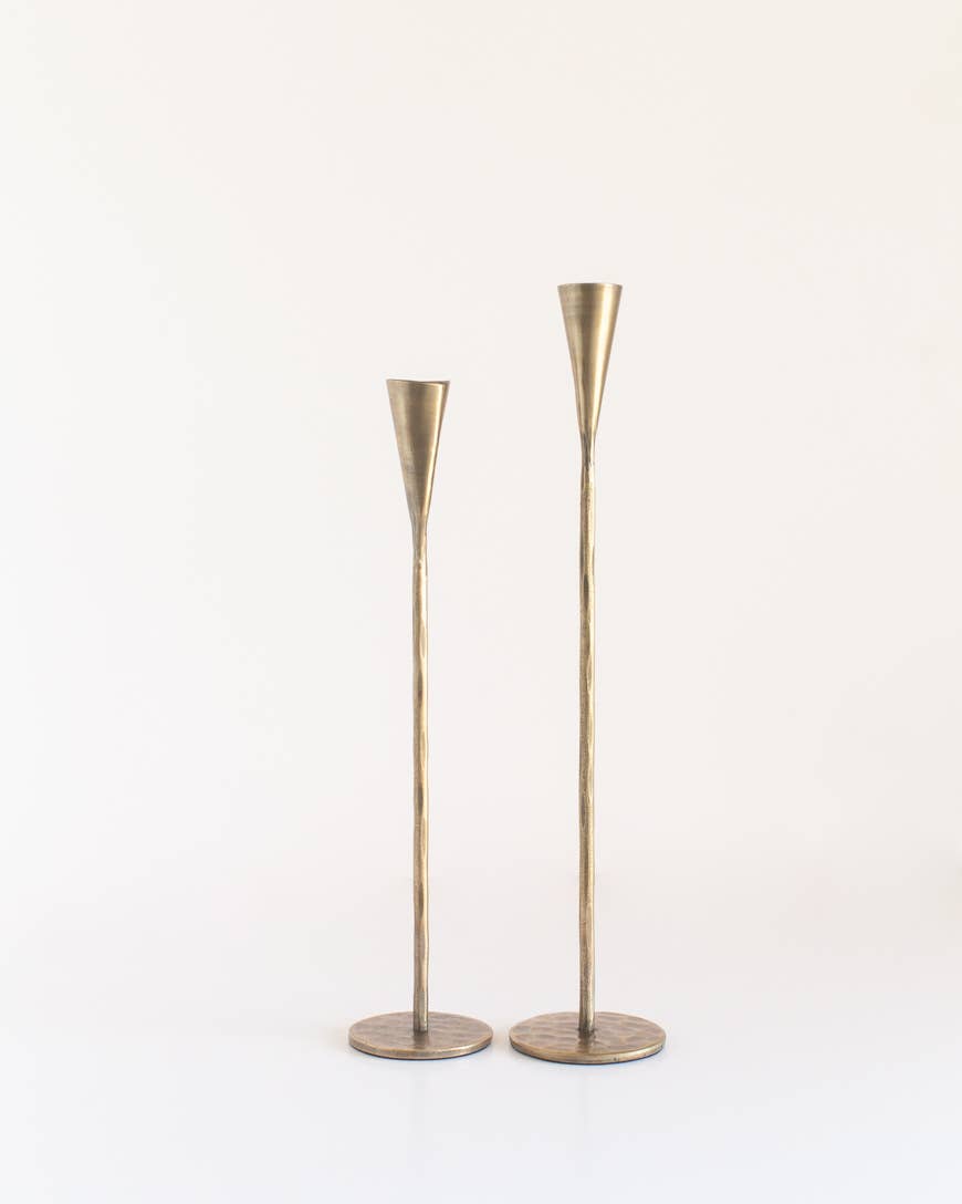 Phoenix Hand-Forged Iron Candle Stands | Set of 2-2