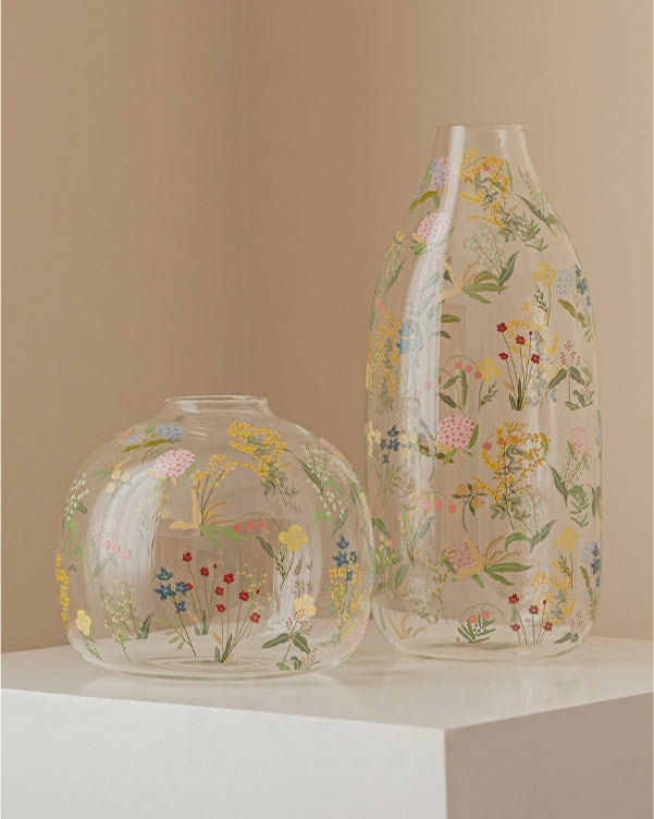 Transparent Glass Flower Vase-0