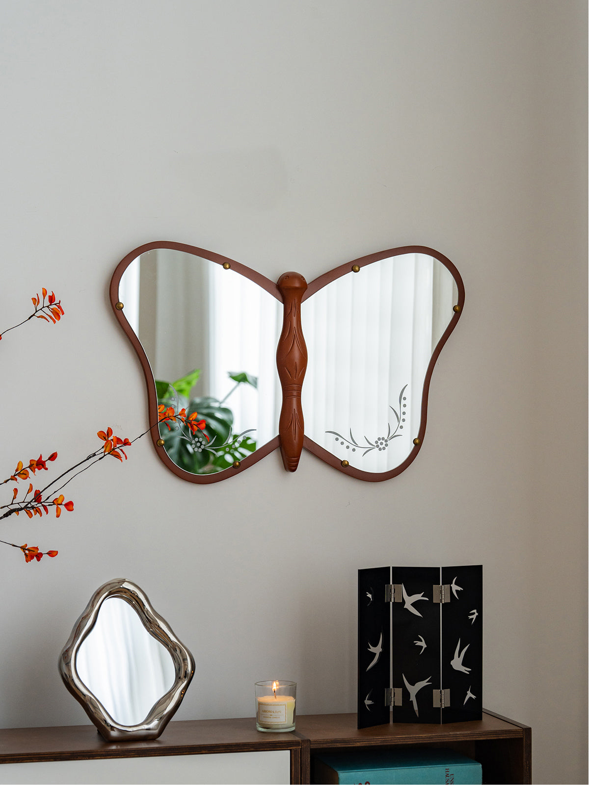 Vintage Butterfly Mirror-3