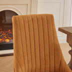 Set of 2 Rayon Cloth Flocking Linen Dining Chairs-3
