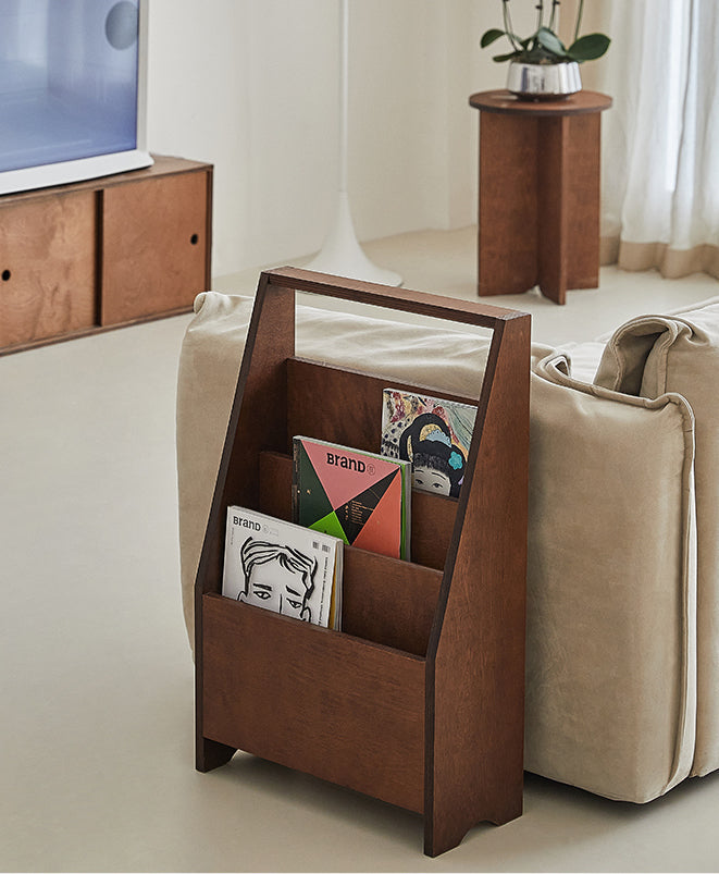 Vintage Wooden Magazine Rack-4