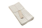 Cloth Napkins - Grey Striped and Natural Striped-2