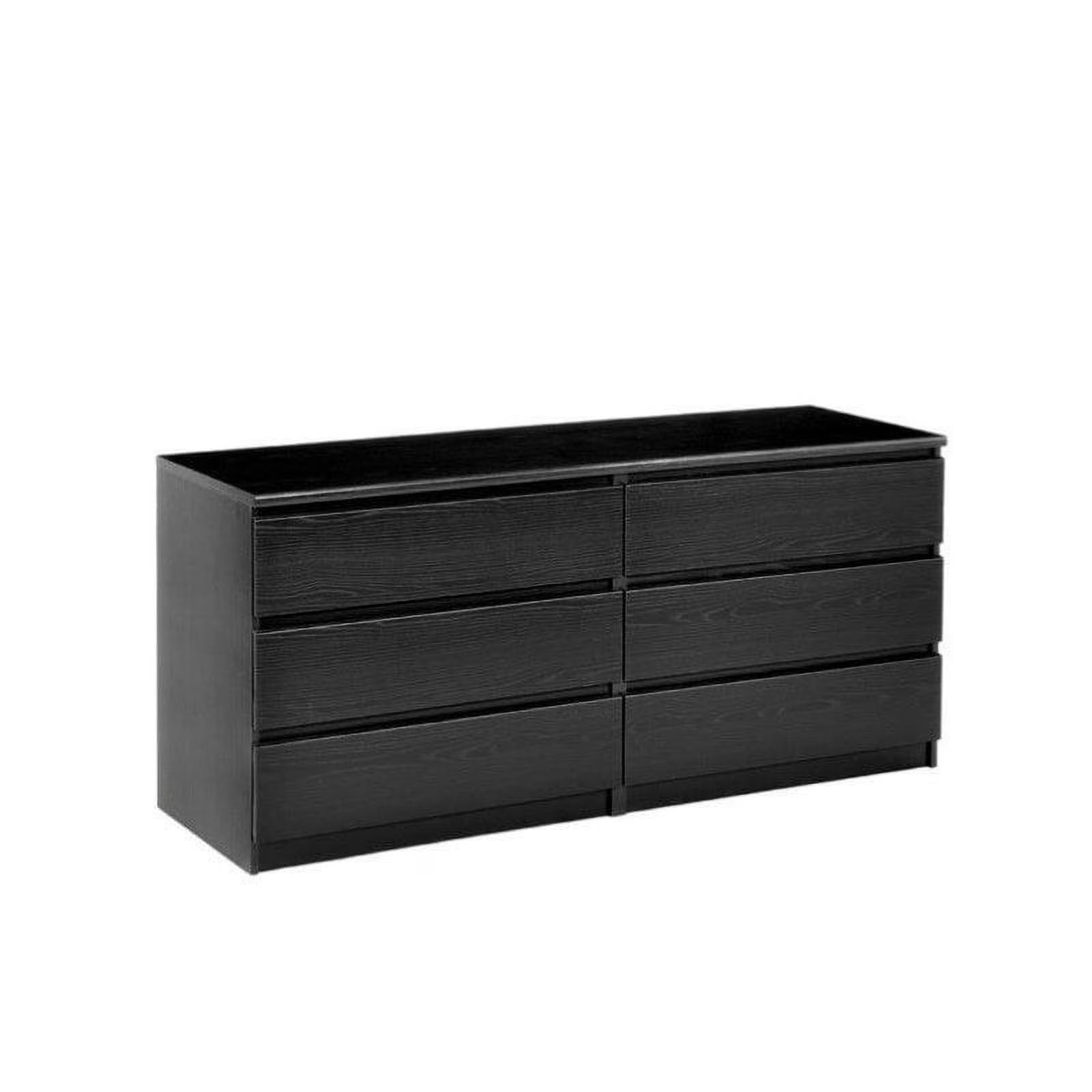 Midian Timber 6 Drawer Dresser -  Black