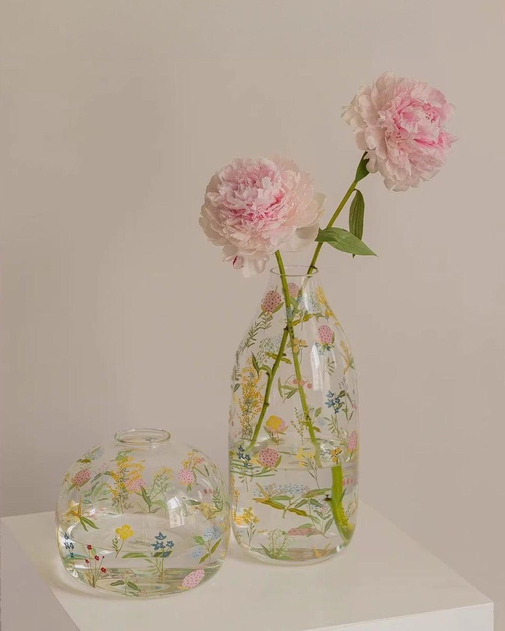 Transparent Glass Flower Vase-1
