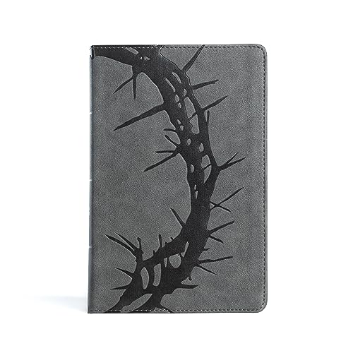 CSB Large Print Personal Size Reference Bible, Charcoal Leathertouch - Imitation Leather-0