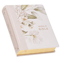 KJV Note-Taking Bible (Faux Leather Hardcover, Gray Floral Printed) - Imitation Leather-0