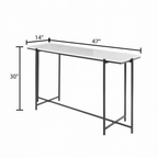 Shunem Console Table - Marble/Iron