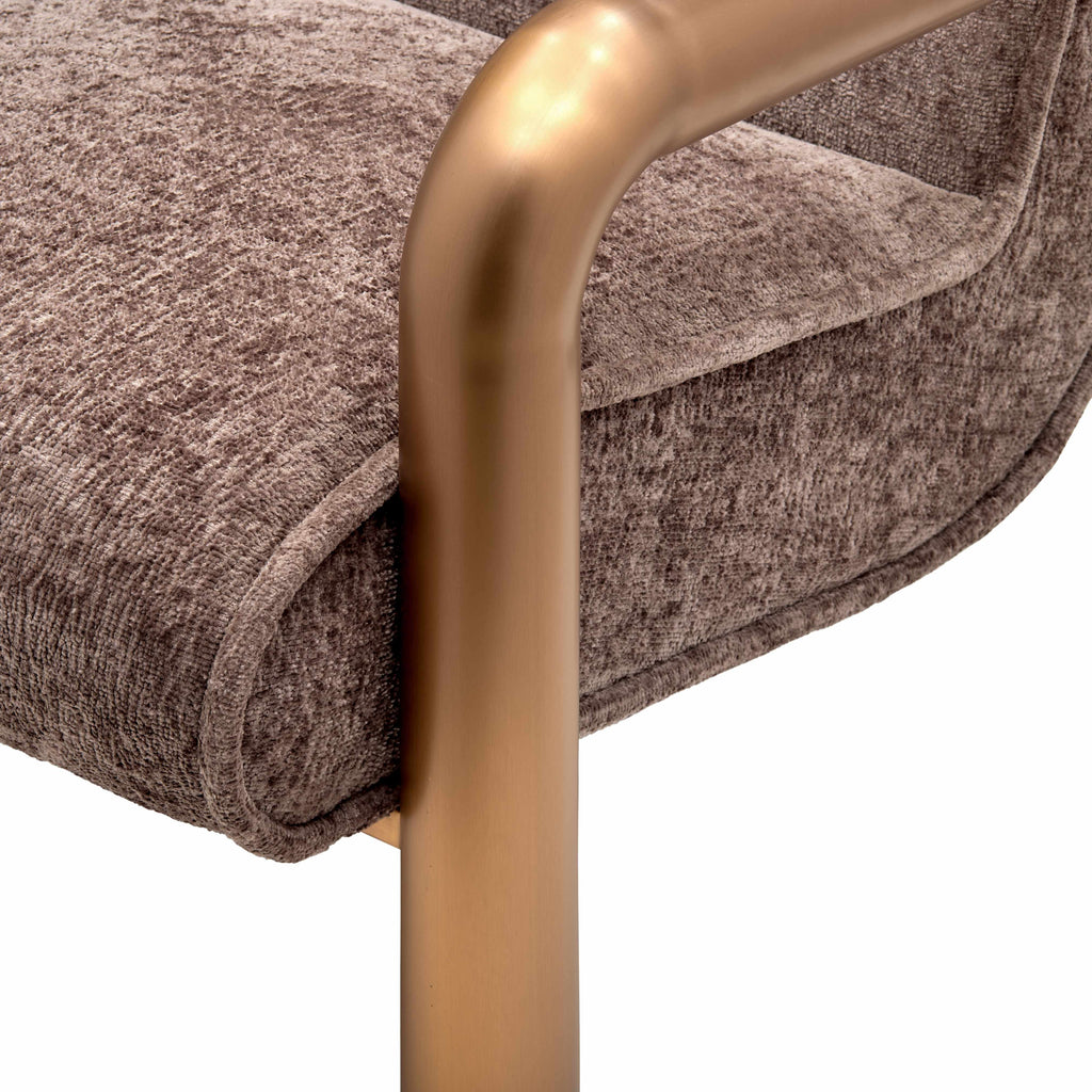 Brezolles Metallic - Brass Accent Chair - Clearance-4