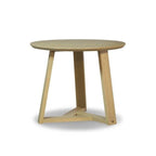 36 Inch Round Scandinavian Solid Wood Dining Table in Blonde-0