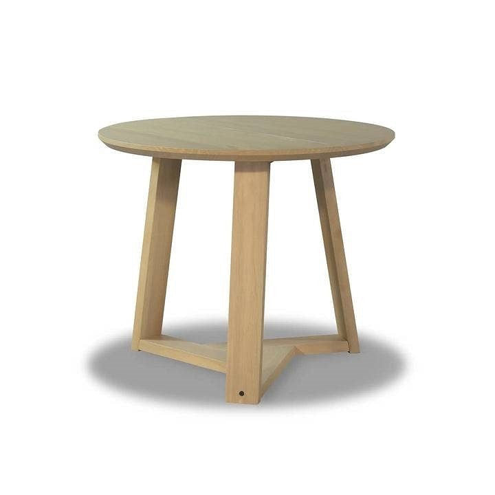 36 Inch Round Scandinavian Solid Wood Dining Table in Blonde-1
