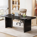 Modern Extra Large Executive Home Office Computer Desk in Black-1
