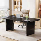 Modern Extra Large Executive Home Office Computer Desk in Black-1
