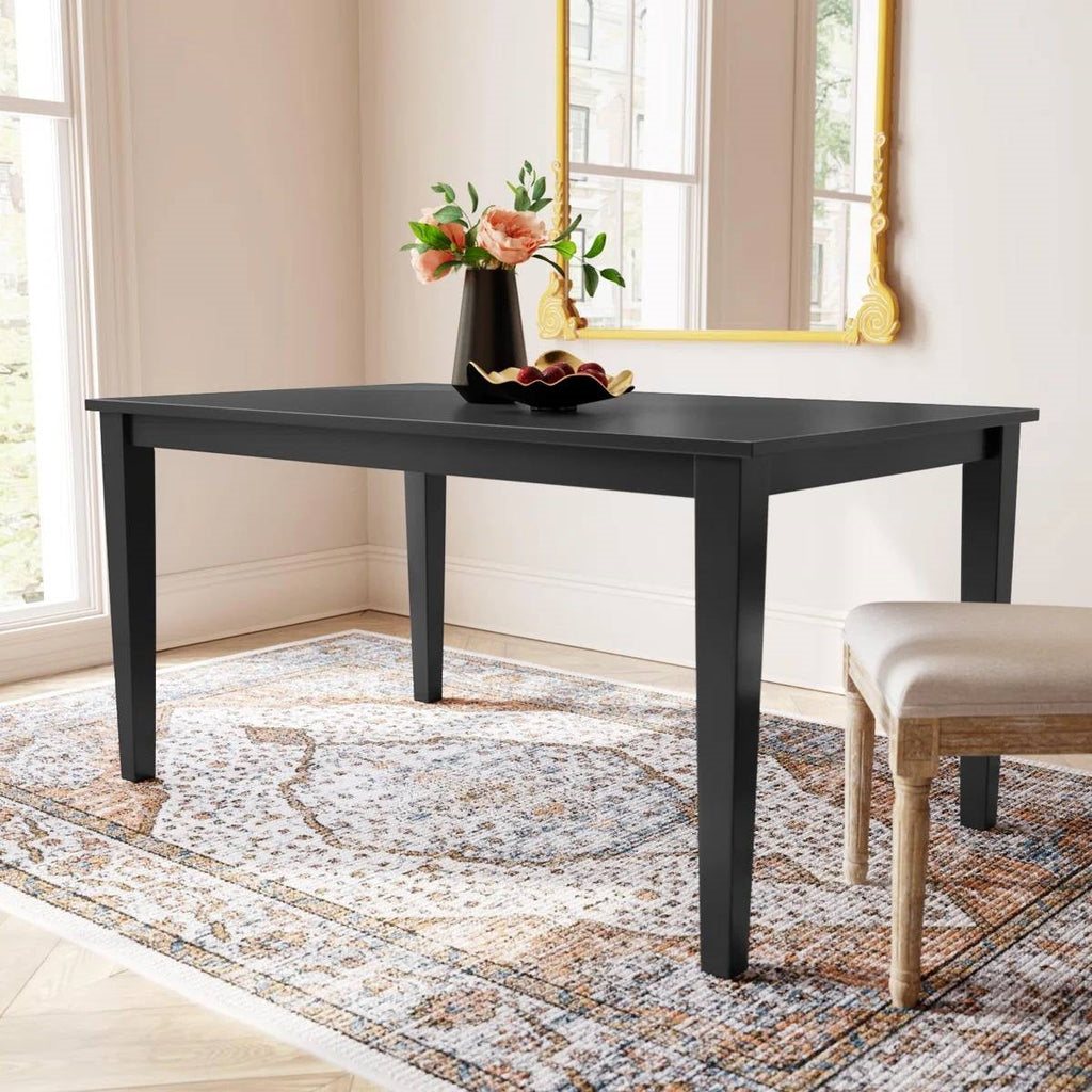 36 x 60 inch Rectangular Dining Table in Black Wood Finish-1