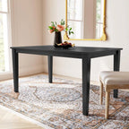 36 x 60 inch Rectangular Dining Table in Black Wood Finish-1