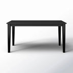 36 x 60 inch Rectangular Dining Table in Black Wood Finish-2