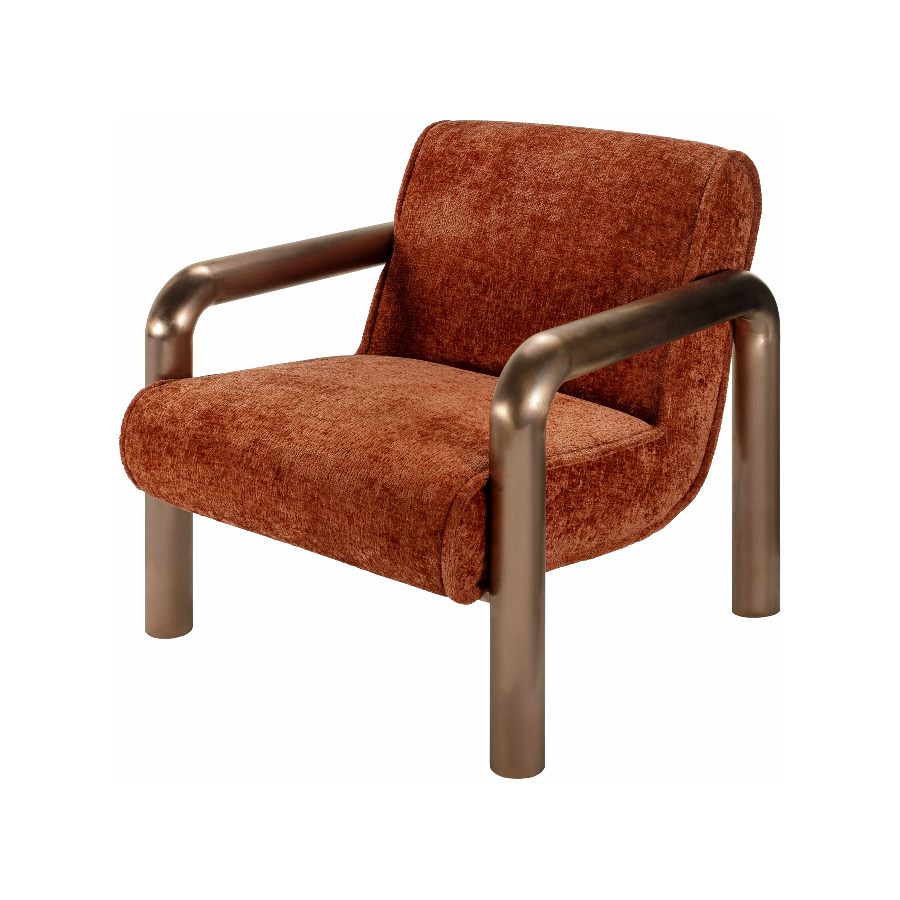 Jericho Mesa Accent Chair - Orange/Bronze