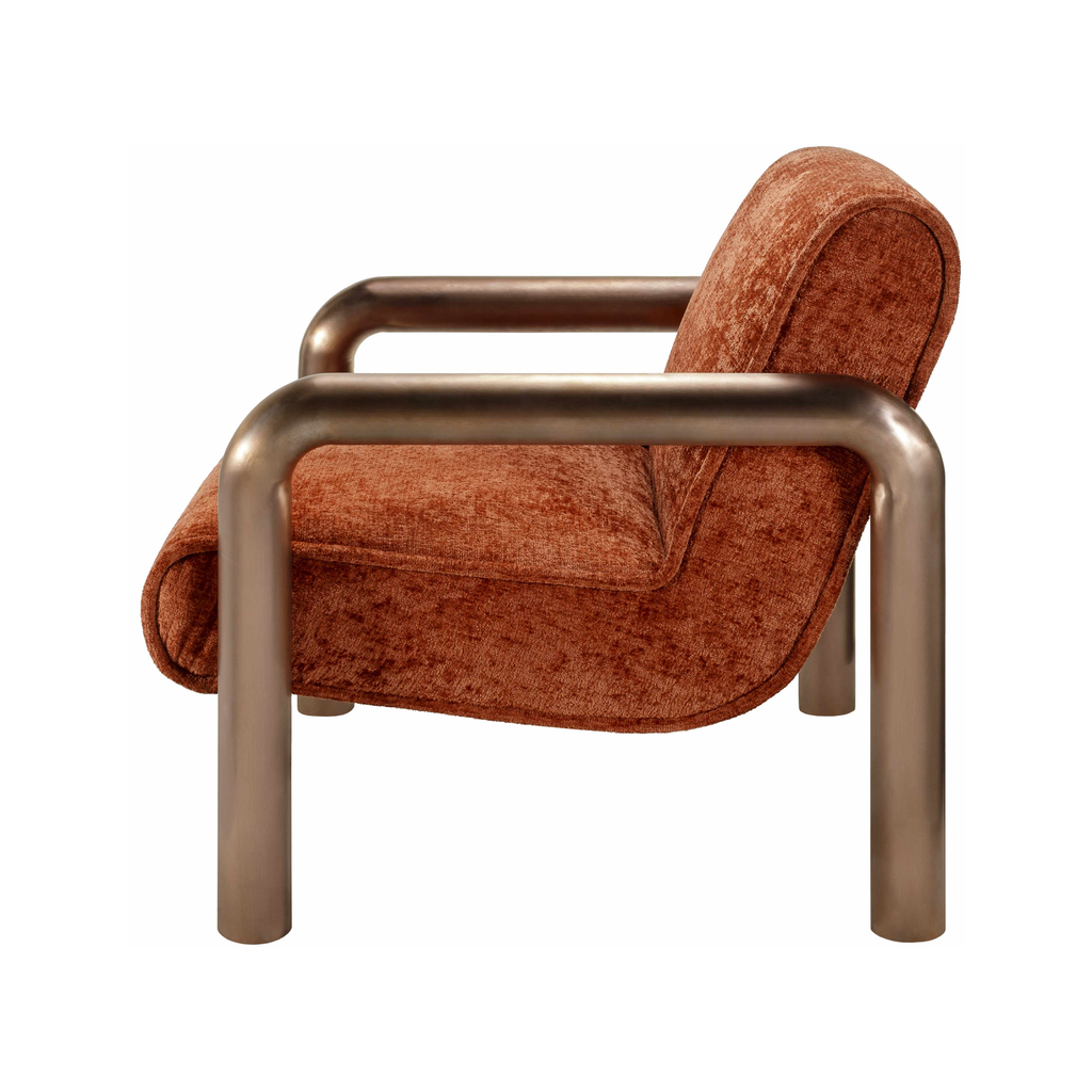 Jericho Mesa Accent Chair - Orange/Bronze