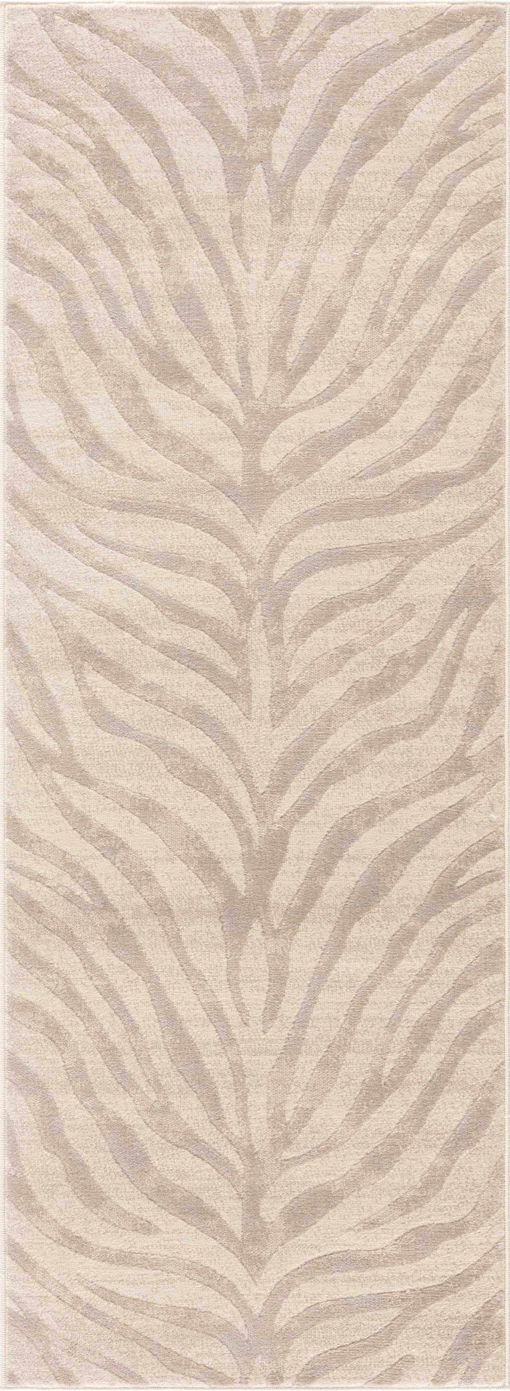 Beige Manteca Zebra Print Area Rug-5