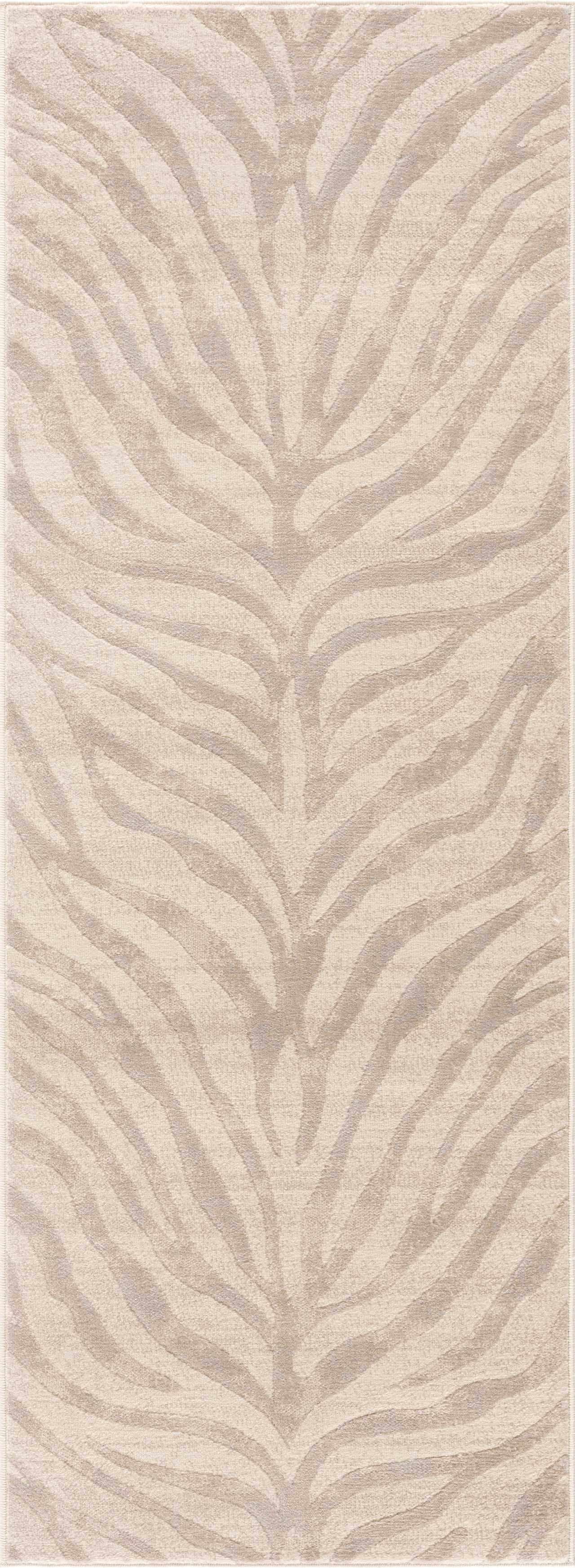 Beige Manteca Zebra Print Area Rug-5