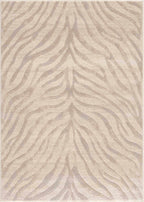 Beige Manteca Zebra Print Area Rug-0