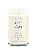 Faith Bible Candle - Mahogany, Vanilla & Sandalwood Scent with Hidden Verses-0