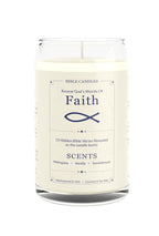 Faith Bible Candle - Mahogany, Vanilla & Sandalwood Scent with Hidden Verses-0