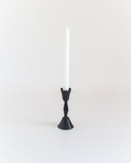 Low Diamond Hand-Forged Iron Candle Stand-5