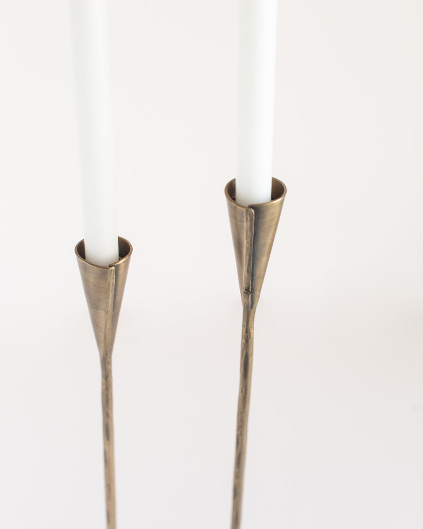 Phoenix Hand-Forged Iron Candle Stands | Set of 2-3