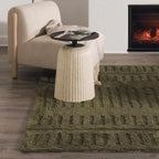 Washable Wool Rug - Green - Clearance-4
