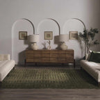 Washable Wool Rug - Green - Clearance-3