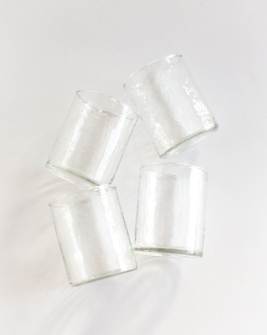 Handblown Hammered Glasses | Set of 4-4