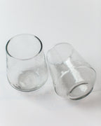 Pair of Hammered Glass Stemless Tumblers-2