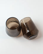 Pair of Hammered Glass Stemless Tumblers-4