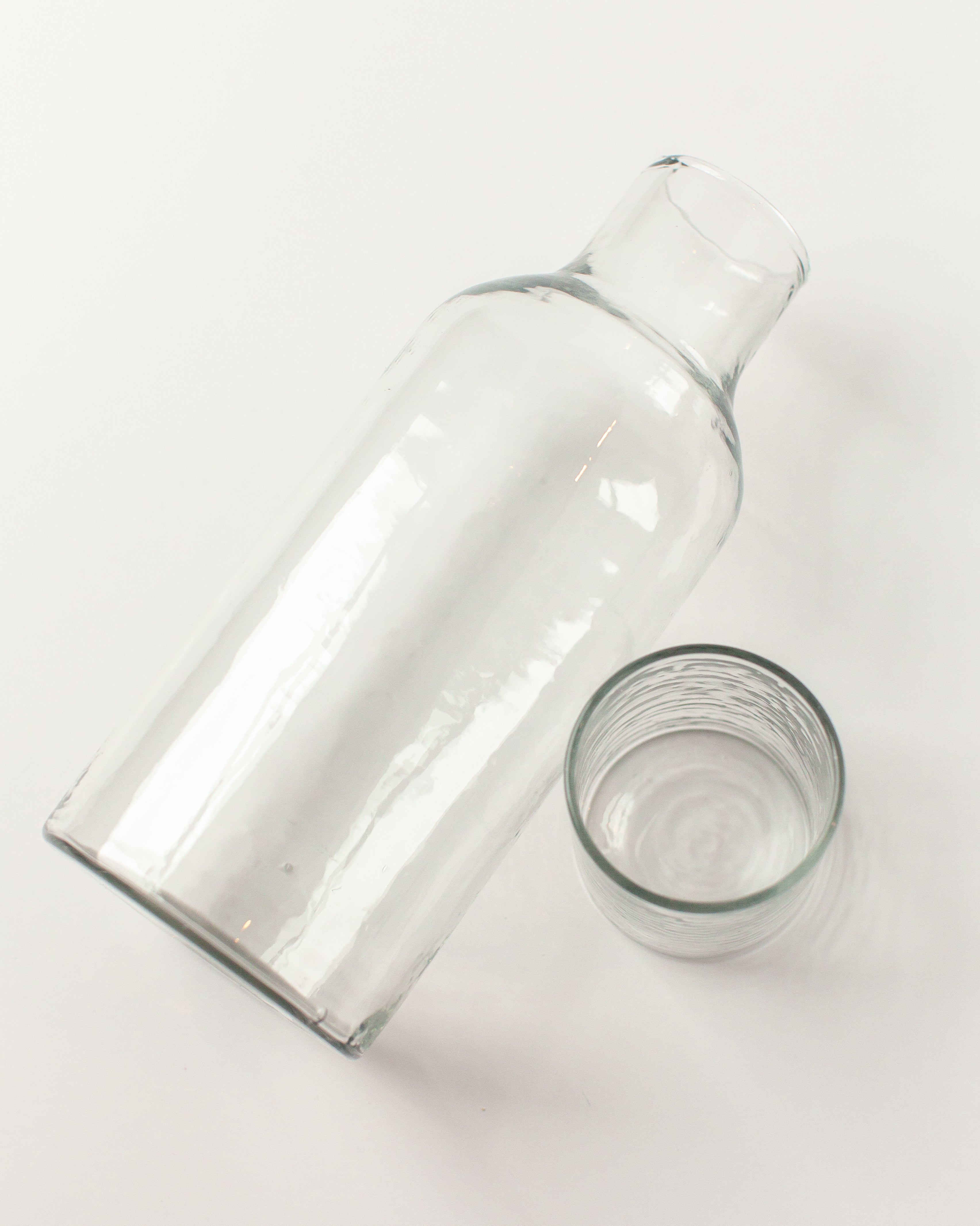 Handblown Hammered Glass Carafe-6
