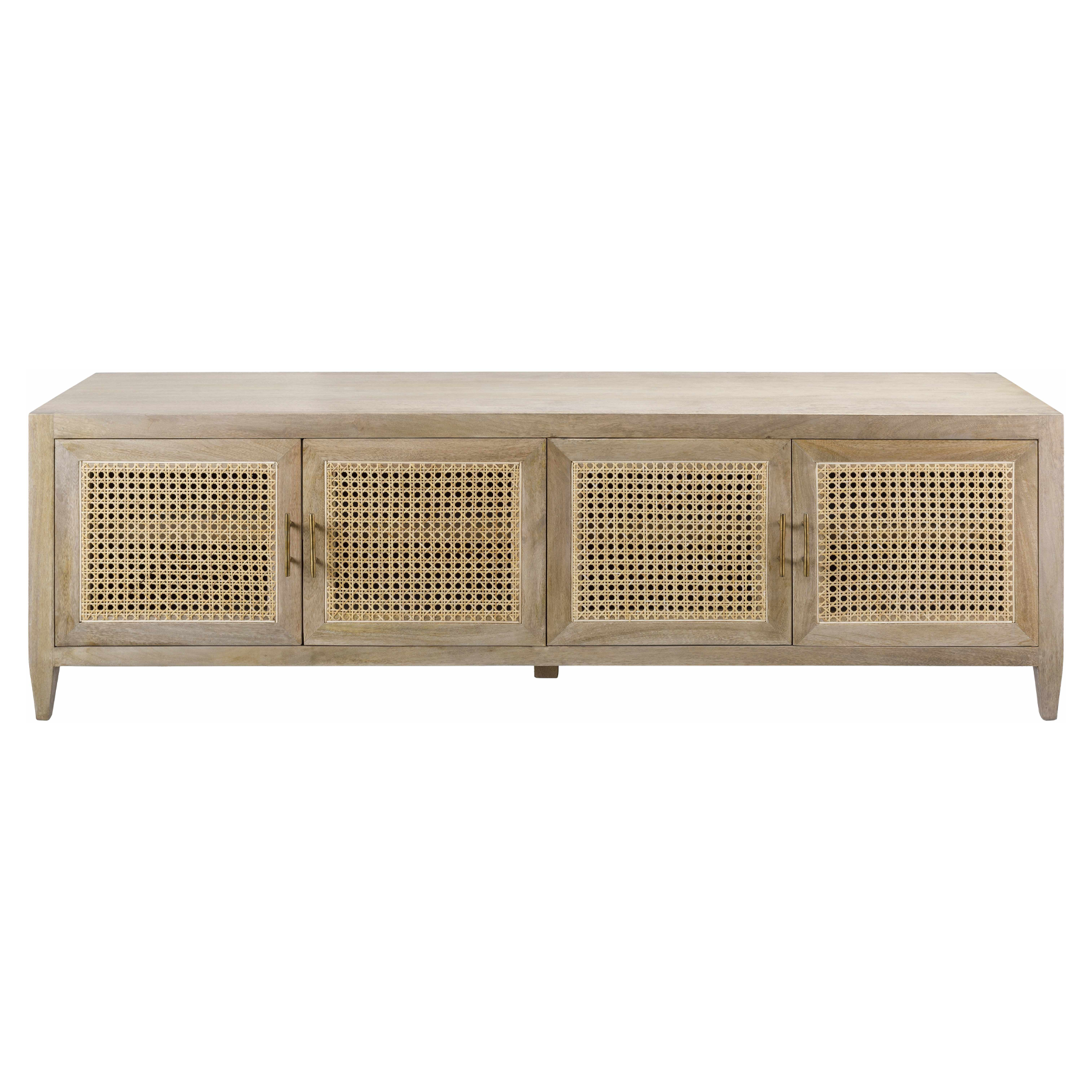 Shiloh TV Stand – Natural Wood Rattan