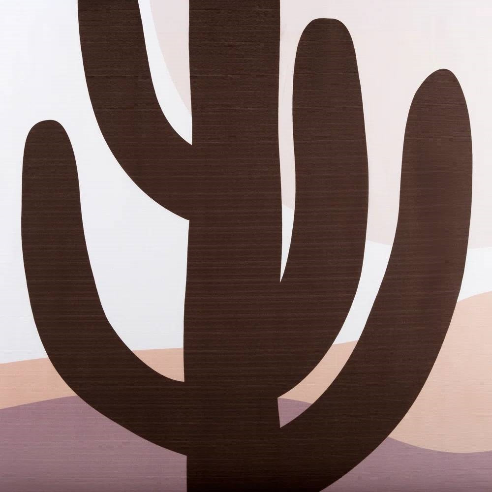 72-in. Desert Cactus Sunset Brown Red Tan Southwest Shower Curtain-2