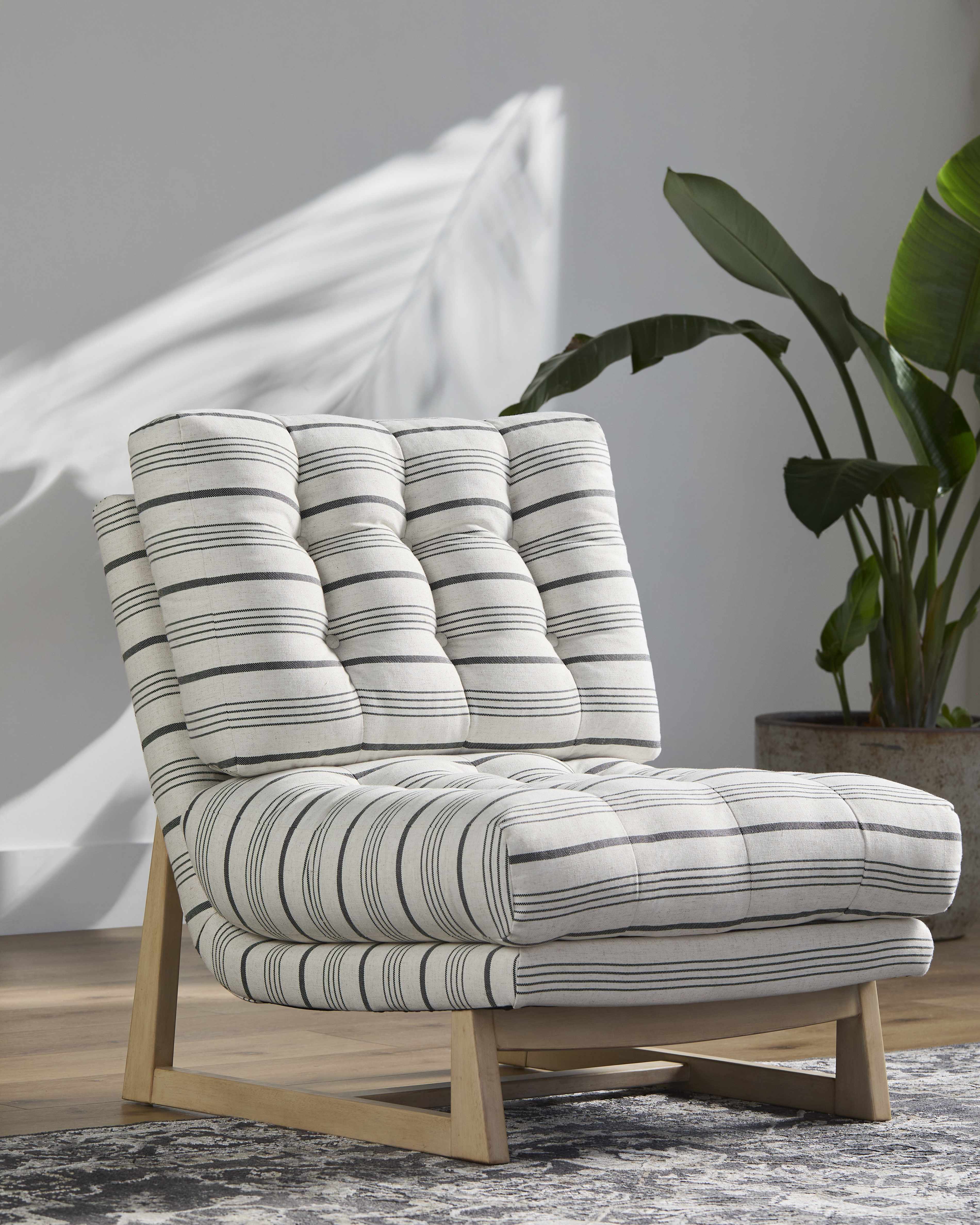 Kitanagoya Taupe Armless Accent Chair-1