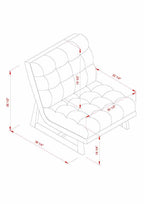 Kitanagoya Taupe Armless Accent Chair-2