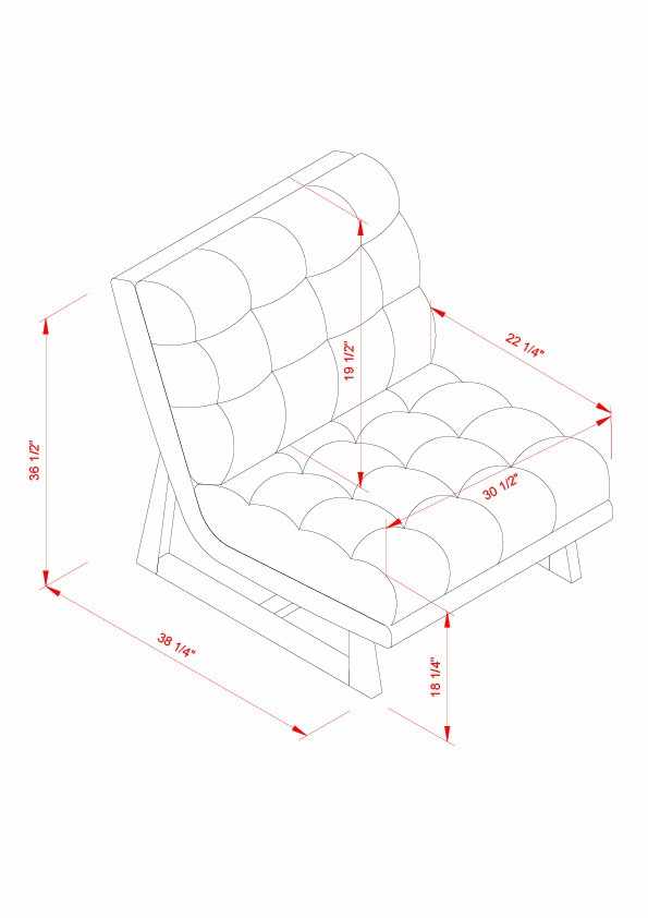 Kitanagoya Taupe Armless Accent Chair-2