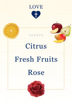 Love Bible Candle - Citrus, Fresh Fruits & Rose Scent with Hidden Verses-1