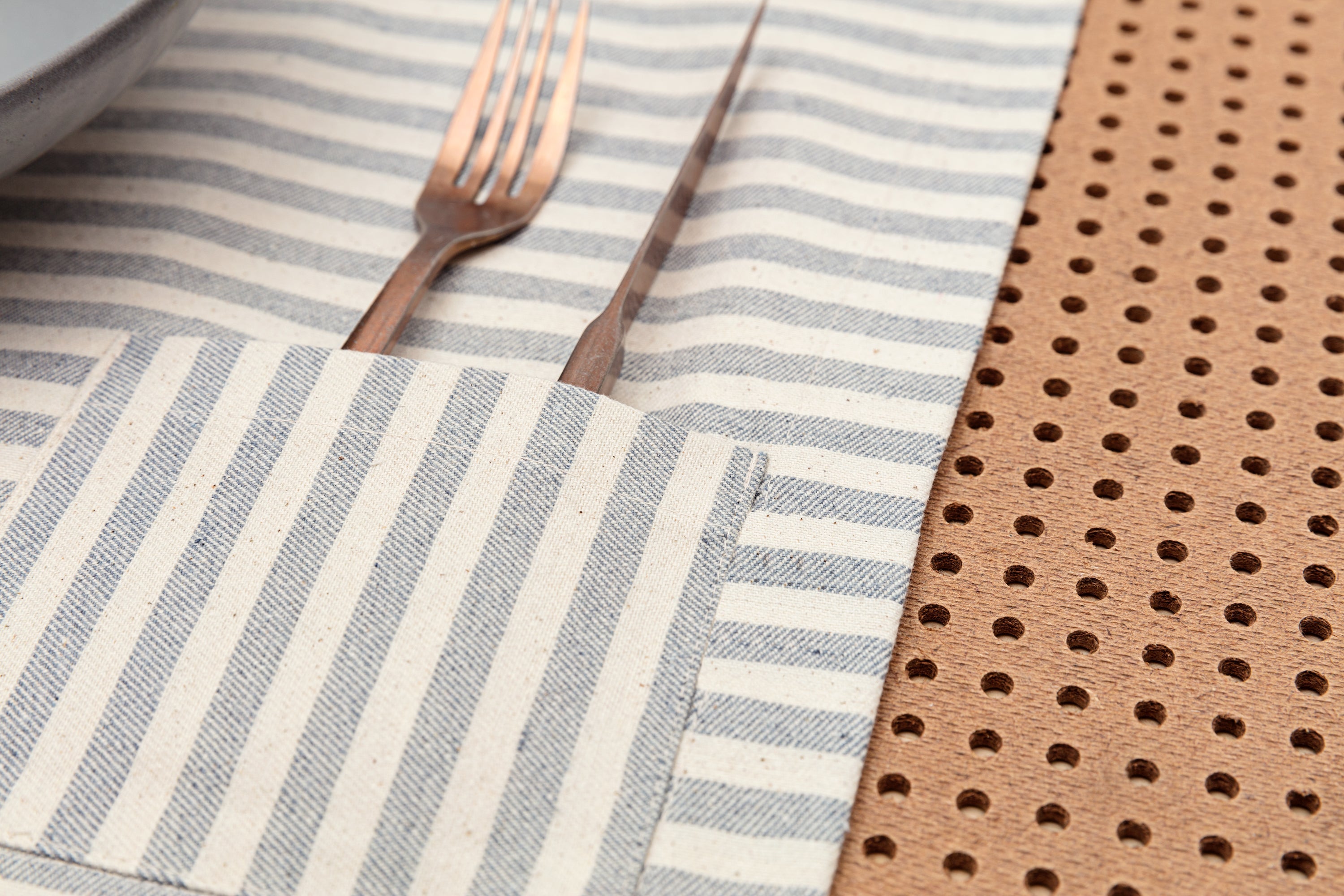 Placemats with Pocket, Set of 4 - Denim-3