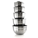 MegaChef 5 Piece Multipurpose Stackable Mixing Bowl Set with Lids-0