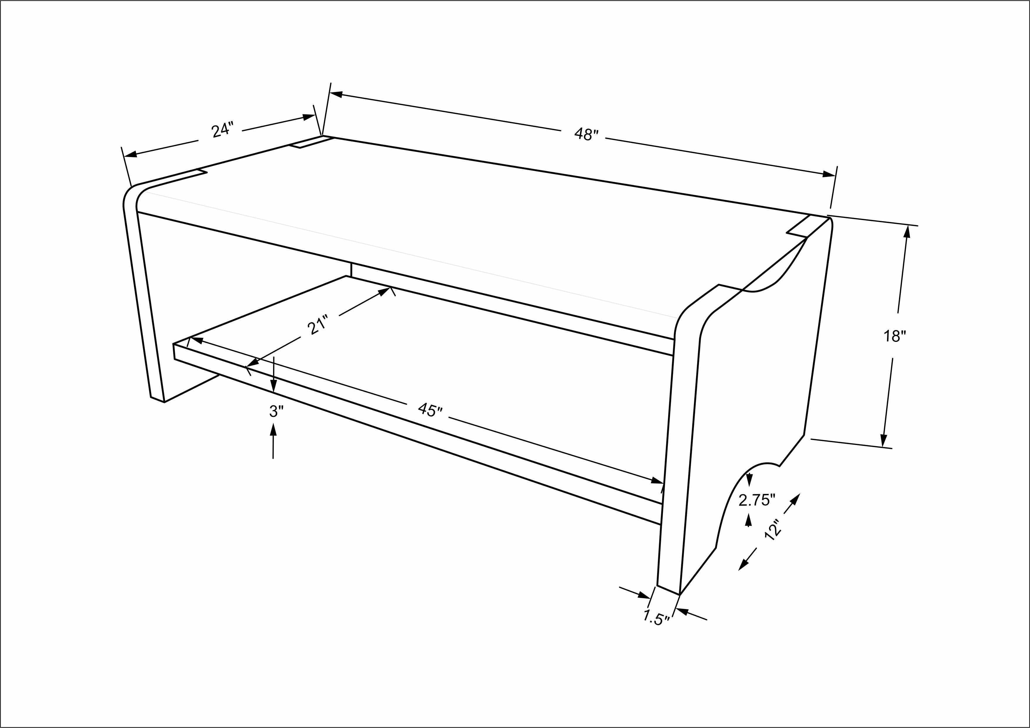 Polverara Coffee Table - Clearance-4