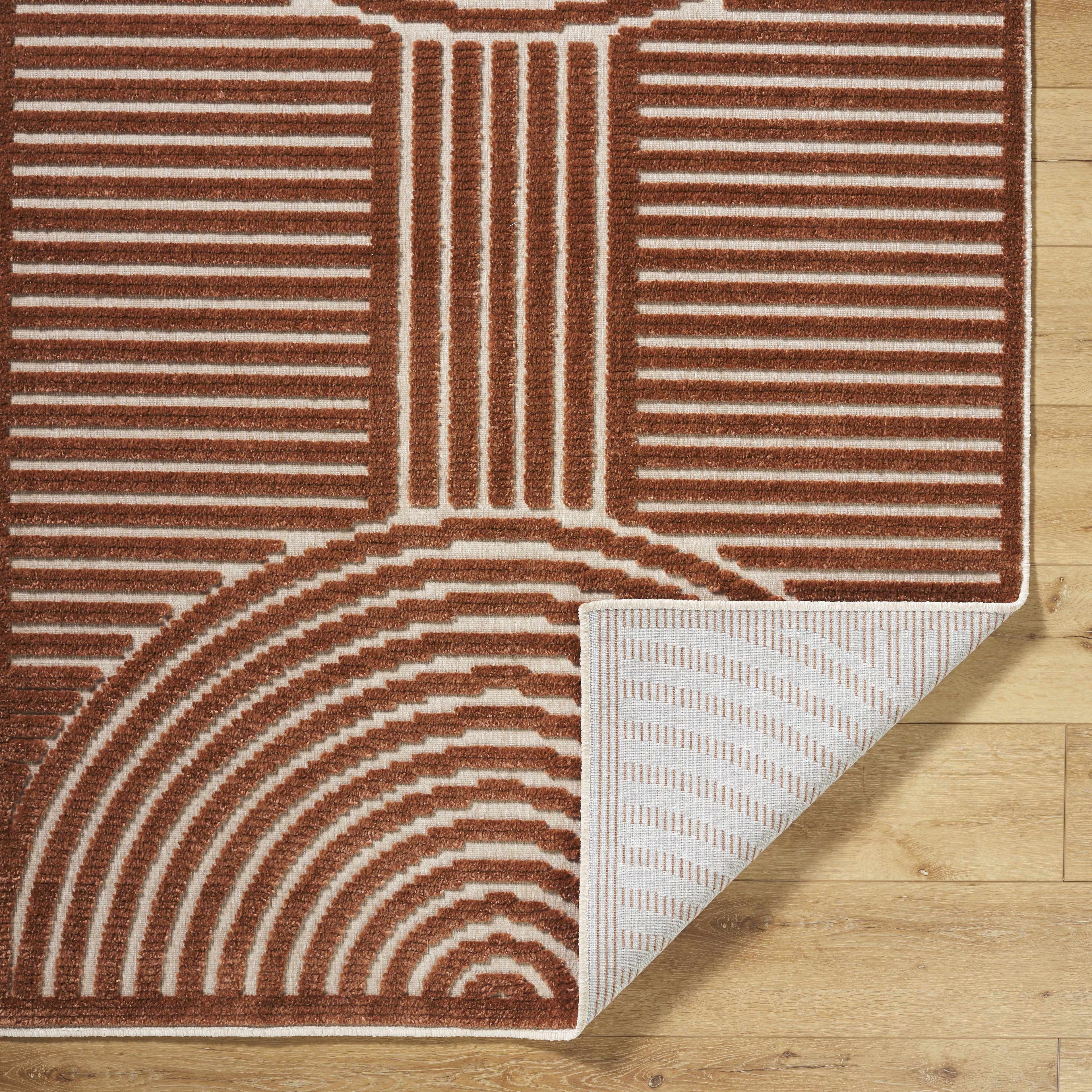 Deron Brown Washable Area Rug-4