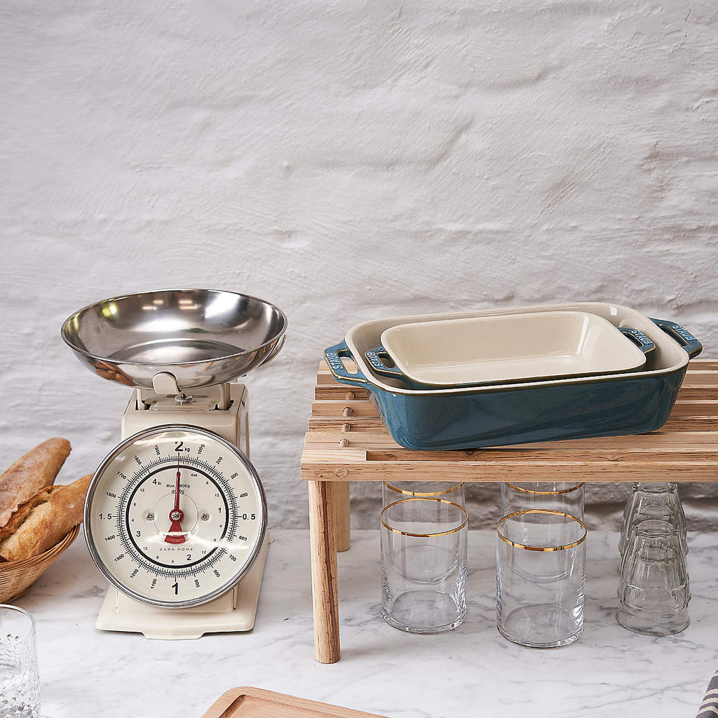 Staub Blue Ceramic Stoneware Baking Dish, Set of 2