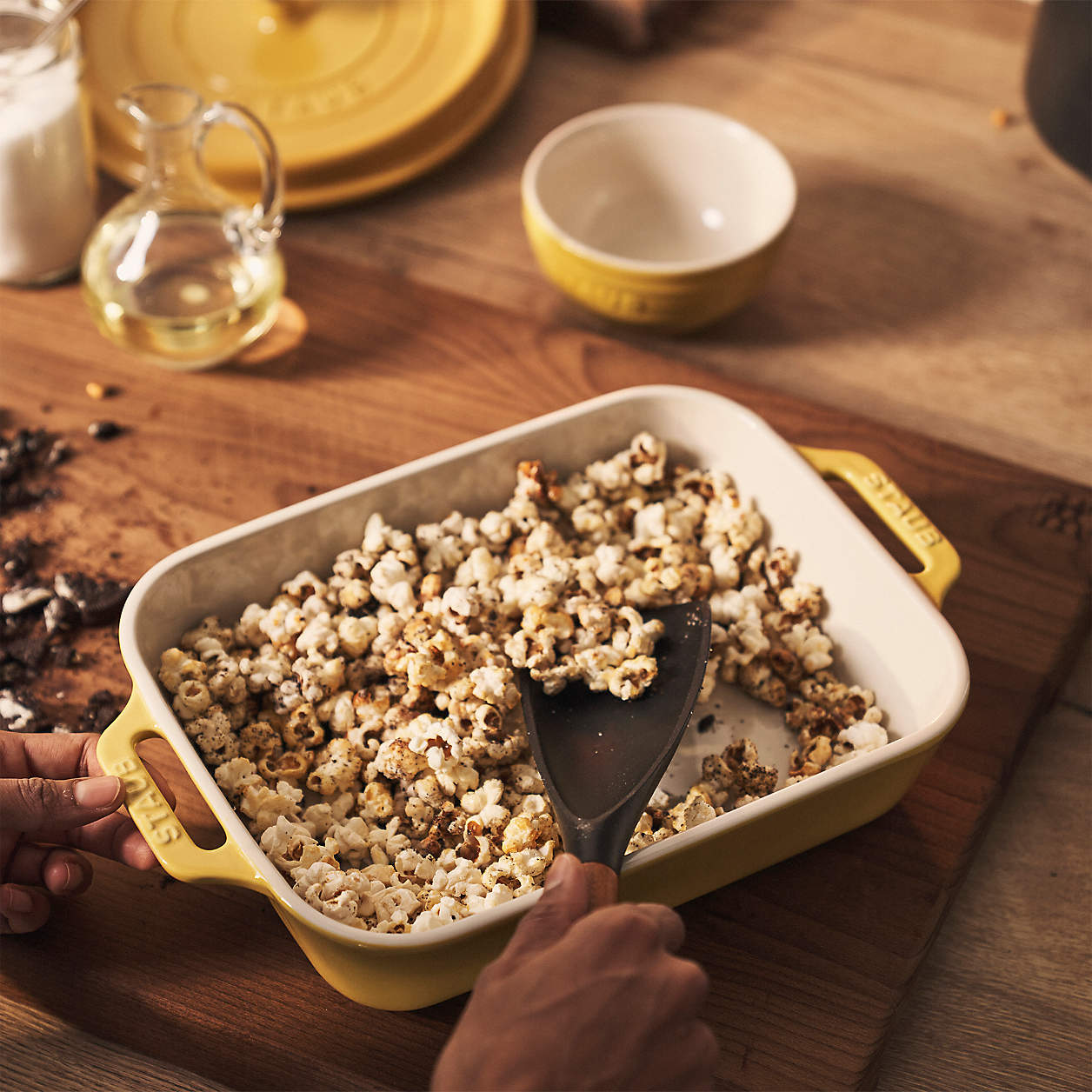 Staub Yellow Ceramic Stoneware Baking Dish, Set of 2
